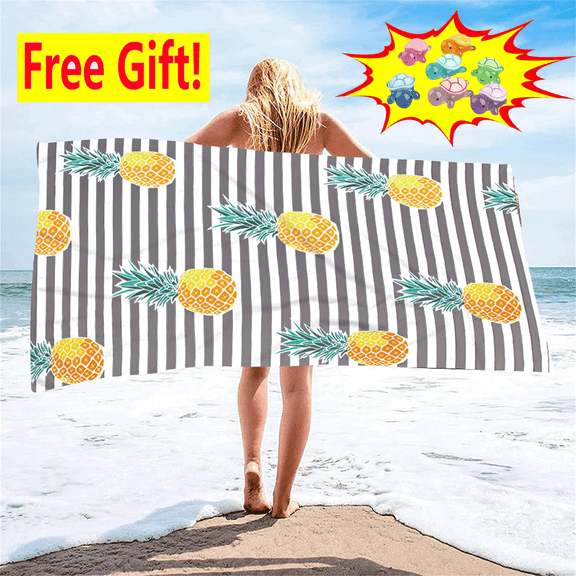 Suncoda Beach Towel Microfiber Beach Towel Super Lightweight Colorful Bath Towel Sandproof Beach Blanket Multi-Purpose Towel For Travel Swimming Pool 27x59 Inch Cute Beach Towel