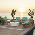 thumbnail image 6 of ARDEN Foam Outdoor Double Welted Deep Seat Cushion Set, 24 x 24, made with ProFoam, Rain-proof, Fade Resistant, Heathered Teal Woven Solid, 6 of 8