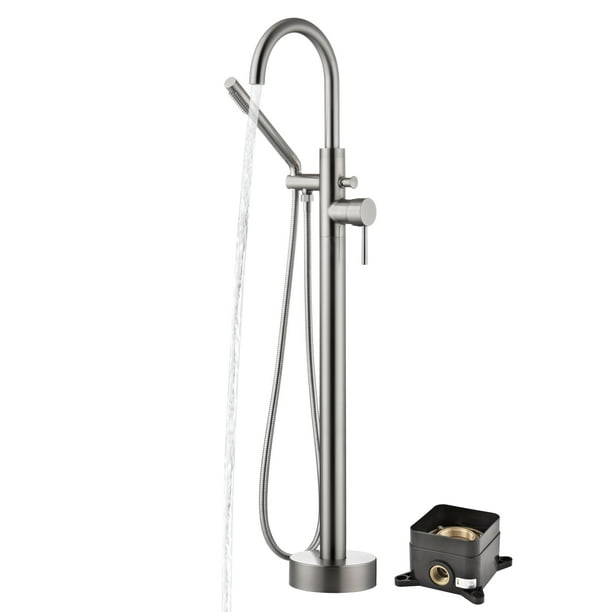 sumerain Freestanding Tub Faucet Brushed Nickel Floor Mounted Tub