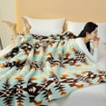 thumbnail image 5 of Levinis Large Bohemian Bed Blankets 80'' × 90'', Ultra Soft Aztec Bed Blanket for All Season, Cozy, Plush, Bohemian Throw Blanket for Bed/Couch/Sofa/Office/Camping, 5 of 7