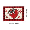 thumbnail image 2 of 4PCS Artoid Mode Red Love Valentines Day Placemats Set Of Wedding Holiday Table Mats For Party Kitchen Dining Decoration for Couples, 2 of 4