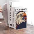 thumbnail image 6 of Susaid American Bald Eagle A Print Wooden Bookends Decorative Book Ends for Shelves Heavy Books Holder Organizer Non-Slip Desk Book End for Kids Room Office School 1 Pairs, 6 of 8