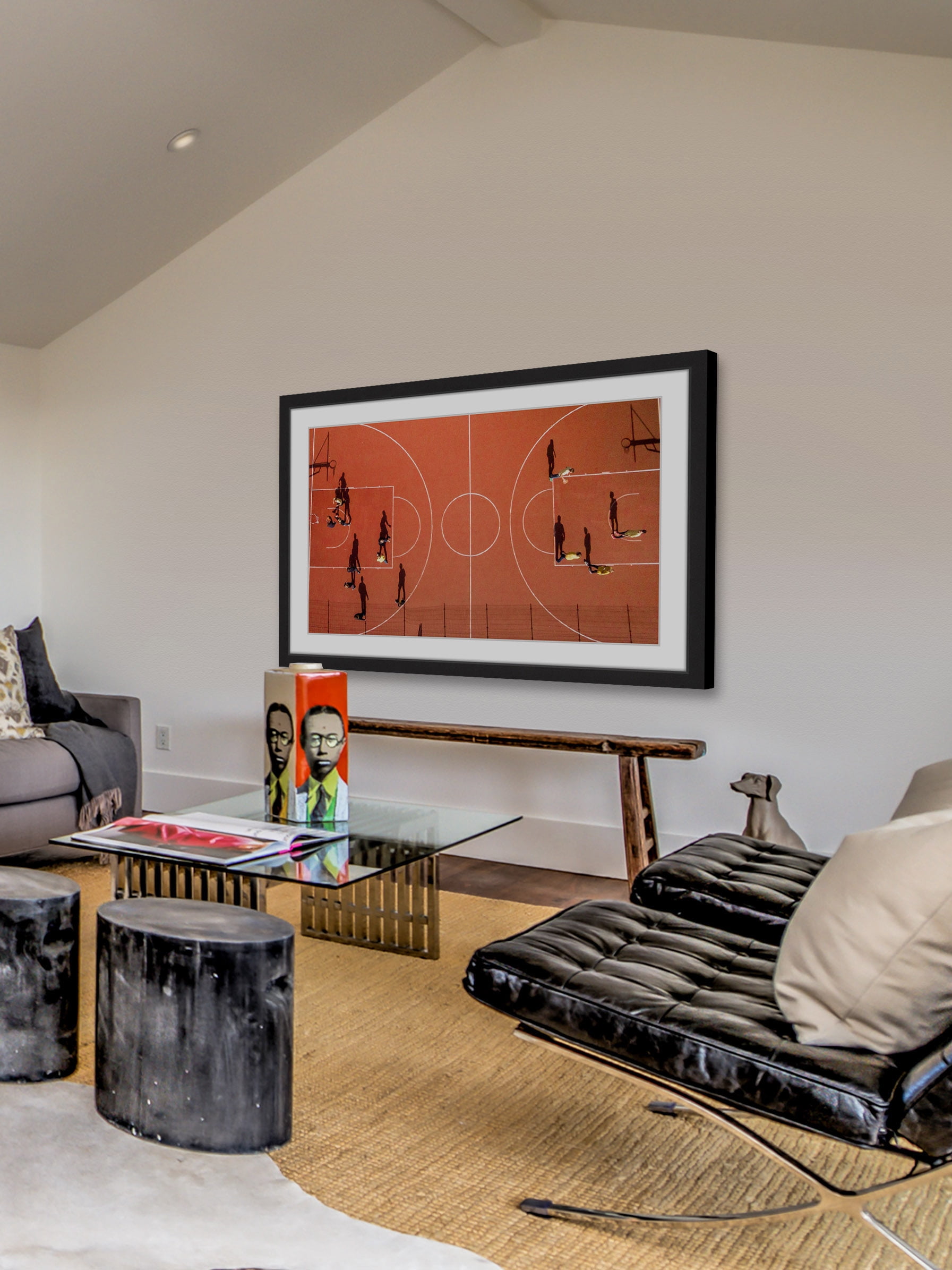 "Basketball Court" Framed Painting Print