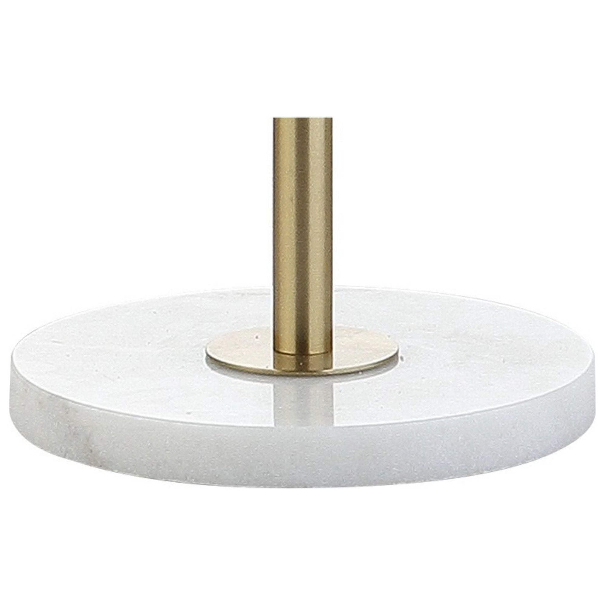 JONATHAN Y June 65" Adjustable Metal/Marble LED Floor Lamp, Brass