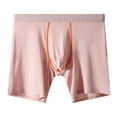 thumbnail image 3 of Yievot Men's Boxer Briefs Breathable Trunks Solid Athletic Underpants Long Leg Elastic Waistband Briefs No fly, 3 of 5