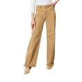 thumbnail image 2 of Risen Women's High Waist Fringe Hem Wide Leg Jeans, 2 of 11