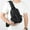 Black, variant on HaoXianJian Crossbody Bags for Men Shoulder Bag Purse Wide Shoulder Strap Double Pocket Chest Bag