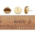 thumbnail image 3 of U8MO 50x Gold 304 Stainless Steel Post Cup Stud Earring Blank Bezel Flat Round 8~16mm-12mm Tray:10mm, 3 of 8
