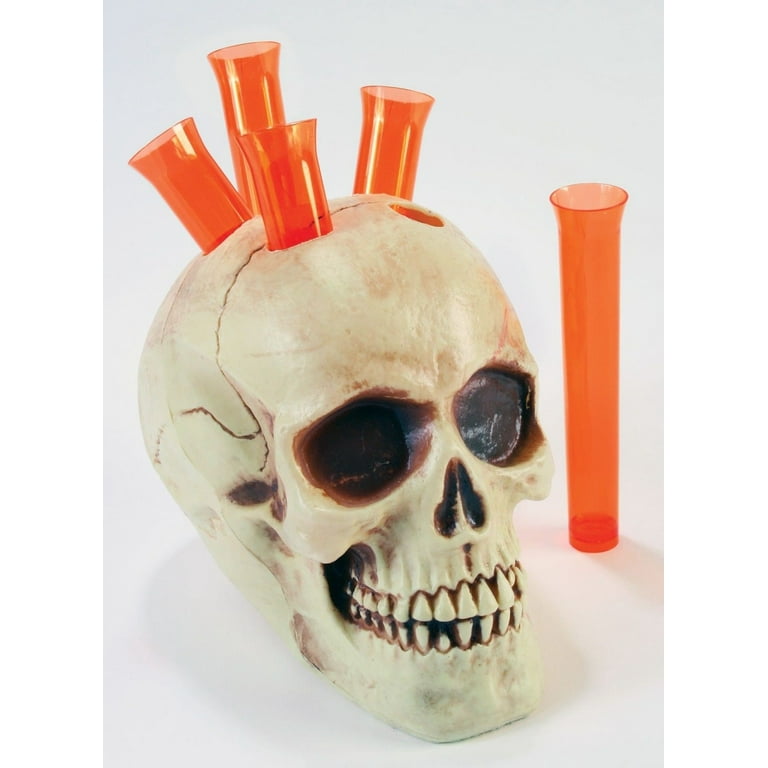 Skull with Test Tube Shooters Skull with Test Tube Shooters