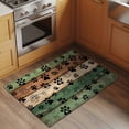 thumbnail image 3 of Area Rug 2 x 3 Ft, Dark Sage Green Brown Indoor Accent Bathroom Rugs for Kitchen/Laundry Room, Farmhouse Dog Paw Vintage Washable Non-Slip Runner Floor Mat for Entryway, Living Room, 3 of 7