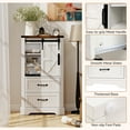 thumbnail image 6 of Gymax Farmhouse Bathroom Floor Cabinet w/Sliding Door Adjustable Shelves & 2 Drawers, 6 of 10
