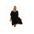 thumbnail image 1 of Vestido de bikini Beach Outlet para mujer semitransparente negro, 1 of 1