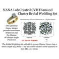 thumbnail image 4 of Central Diamond Center Lab CVD Diamond 6.5mm Cluster Center Wedding Set 10kt White Gold Size 7.5, 4 of 7