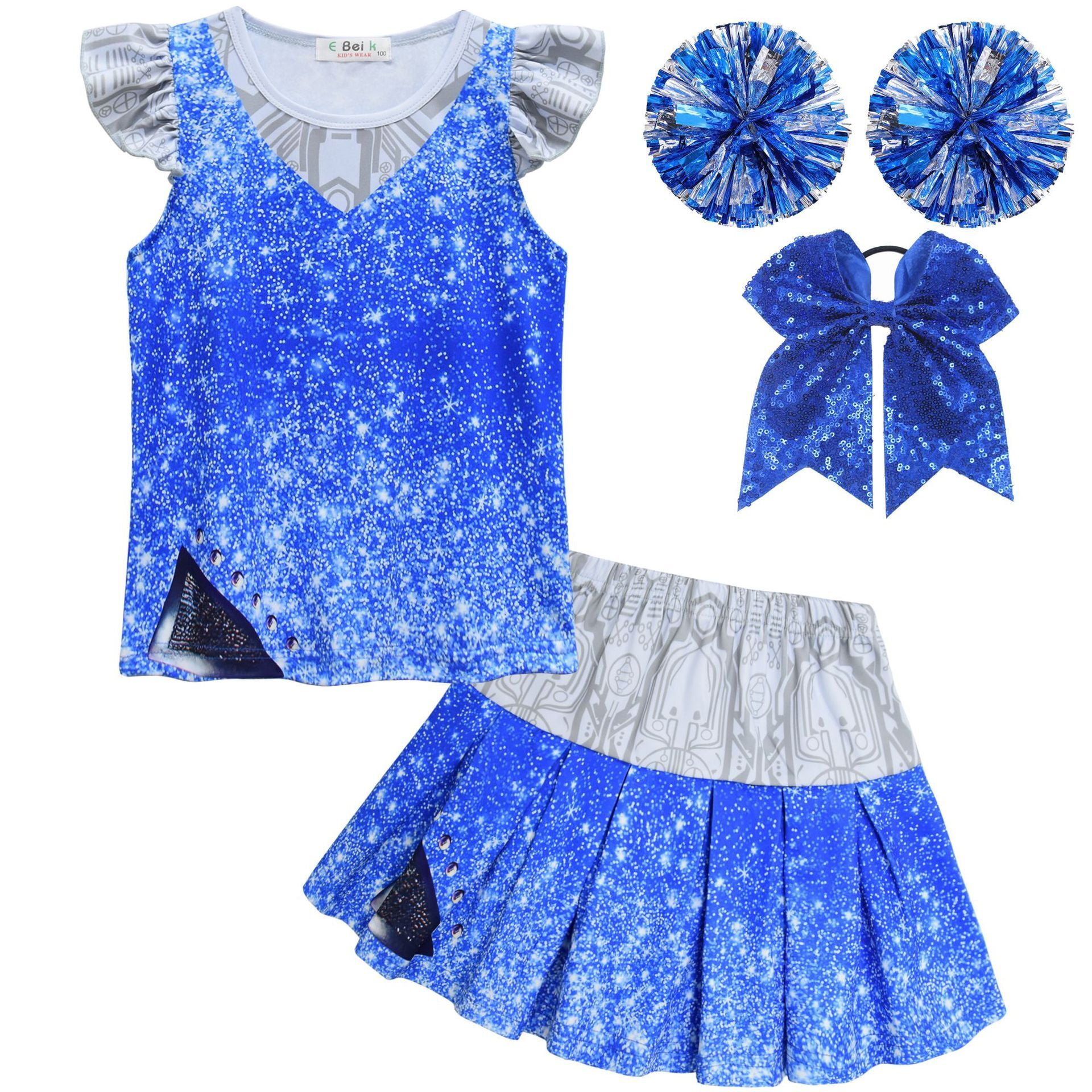 Cheerleader Costumes for Girls Halloween Outfits Kids Party Dress Up