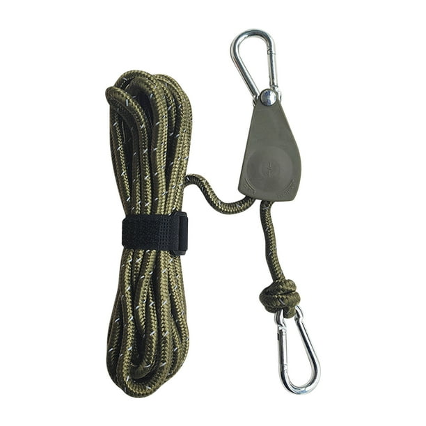 Fiudx Cuerda de Camping Portátil, Tensor Ajustable Resistente Al Viento, Material de Nailon y Poliéster Reflectante, Fácil de Instalar, Multiusos para Actividades Al Aire Libre, Incluye 2 Mosquetones