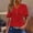 Red, variant on Tdoqot Womens Eyelet T Shirts Trendy- Lace Short Sleeve Casual Loose V-Neck Summer Tops with Buttons Black Size S