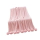 thumbnail image 3 of Manta de punto acogedora con borlas, regalo suave, 39,37 x 41,34 pulgadas Rosa, 3 of 9