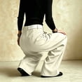 thumbnail image 5 of Smsaxvxz Womens Baggy Fashion Dress Pants Lightweight Pleated Wide Leg Pants Casual Loose Trousers White L, 5 of 8