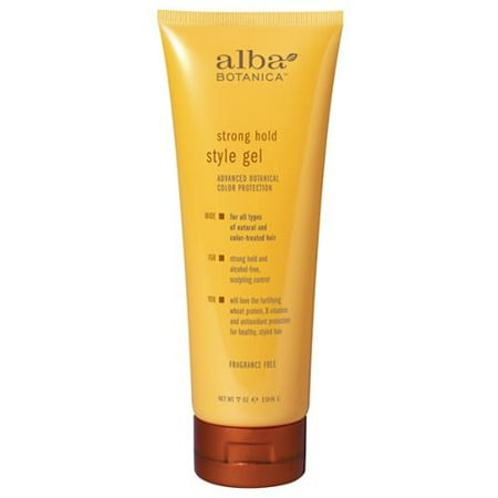 Strong Hold Style Gel Alba Botanica 7 oz Gel
