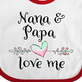 thumbnail image 4 of Inktastic Nana and Papa Love Me Heart Grandchild Boys or Girls Baby Bib, 4 of 4