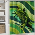 thumbnail image 6 of Orinice Shower curtain set, bathroom shower curtain set, banana leaf frog, shower curtain 60x72, 6 of 7