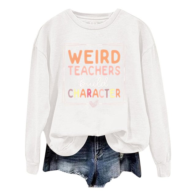 WEAIXIMIUNG Oversized Sweatshirt Dress Ladies Fashion Leisure Pure Color Loose Long Sleeved Printed Letters Round Collar
