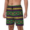 thumbnail image 2 of Haiem Carnival Mardi Gras Mens Swim Trunks with Compression Liner 2 in 1 Swimming Shorts Stretch Swimwear Quick Dry,Board Shorts-Large, 2 of 9