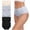 Gray, variant on uublik No Show Panties for Women Black High Rise Briefs Soft Strench Breathable Ladies Underwear