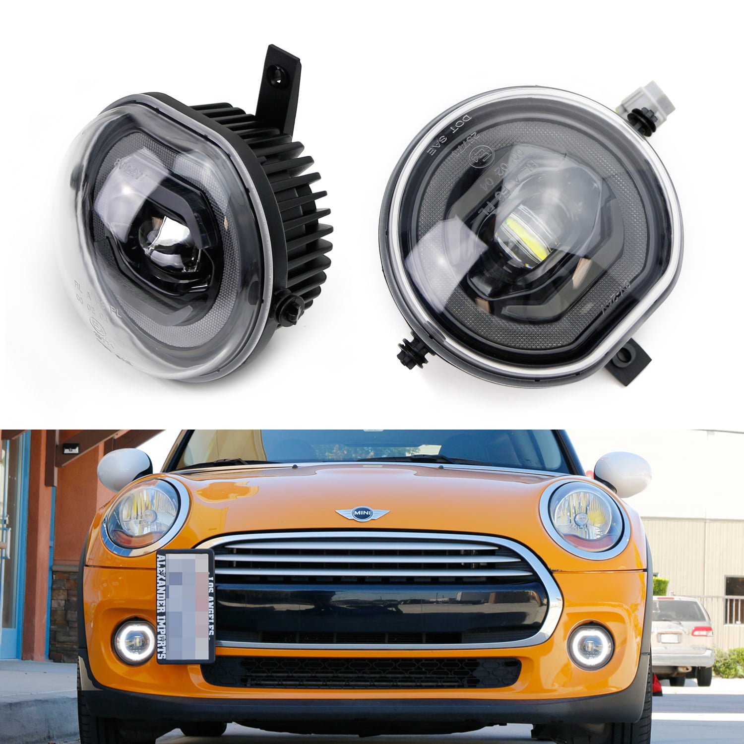 iJDMTOY Fit Full LED Halo Daytime Running Lights Fog Lamps Kit For 2014/2015-up 3rd Gen MINI Cooper F54 F55 F56, Xenon White - Walmart.com
