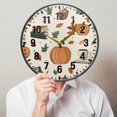 thumbnail image 6 of Yayeee Wall Clock Battery Operated 11.9" Silent Non-Ticking for Living Room, Beige Fall Leaves, 6 of 8
