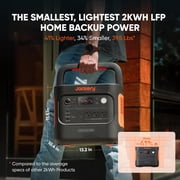 Jackery E2000 v2 Portable Power Station with Car Charging Cable, 2032Wh LiFePO4 Battery, 2200W Output for Camping & Home Backup