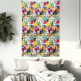thumbnail image 3 of Birds Tapestry, Futuristic Design of Contrast Colored Toucan Cockatoo Parrot Flamingo and Pelican, Wall Hanging for Bedroom Living Room Dorm Decor, 40W X 60L Inches, Multicolor, by Ambesonne, 3 of 5
