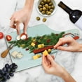 thumbnail image 4 of Christmas Cutting Board, Red Retro Style Farm Truck and Big Xmas Tree Tinsel Balls Candy Design, Decorative Tempered Glass Cutting and Serving Board, Wine Bottle Shape, White Red Green, by Ambesonne, 4 of 5