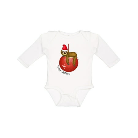 

Inktastic Happy Christmas holidays Sedrick Sloth Cute Boys or Girls Long Sleeve Baby Bodysuit