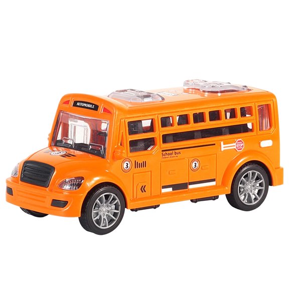 Mini School Bus Toys for Boys Girls, 5.1'' Children Educational Simulation School Bus Model, Pull Back Toy Bus for Toddlers Age 1-6