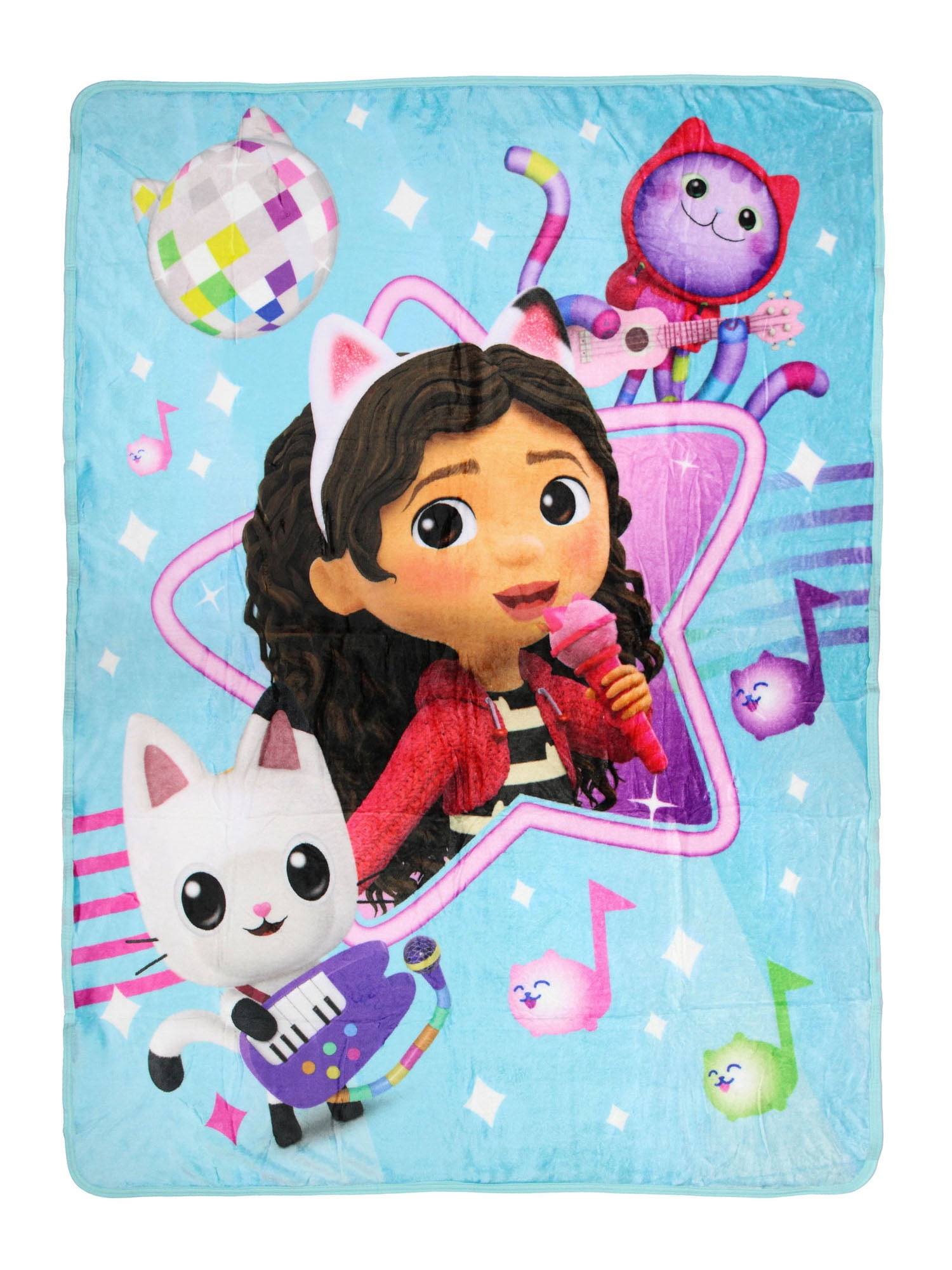 Gabby's Dollhouse Gabby Cats Concert DJ Catnip Pandy Paws Throw Blanket 46"x60" Soft Fleece Throw Blanket for Bed Couch