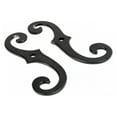 thumbnail image 5 of Renovators Supply Black Shutter Dog Holders 6.5" L Antique Decorative S Style Aluminium Black Rust Resistant Shutter Tieback w/Screws, 5 of 10
