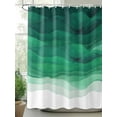 thumbnail image 2 of Fsddascl Sage Green Waves Shower Curtain Set - Long 72" x 84" Washable Bathtub Curtain with 12 Hooks, Ombre Coastal Ocean Water Abstract Waterproof Fabric Stall Shower Curtains for Bathroom/Bathtub, 2 of 6