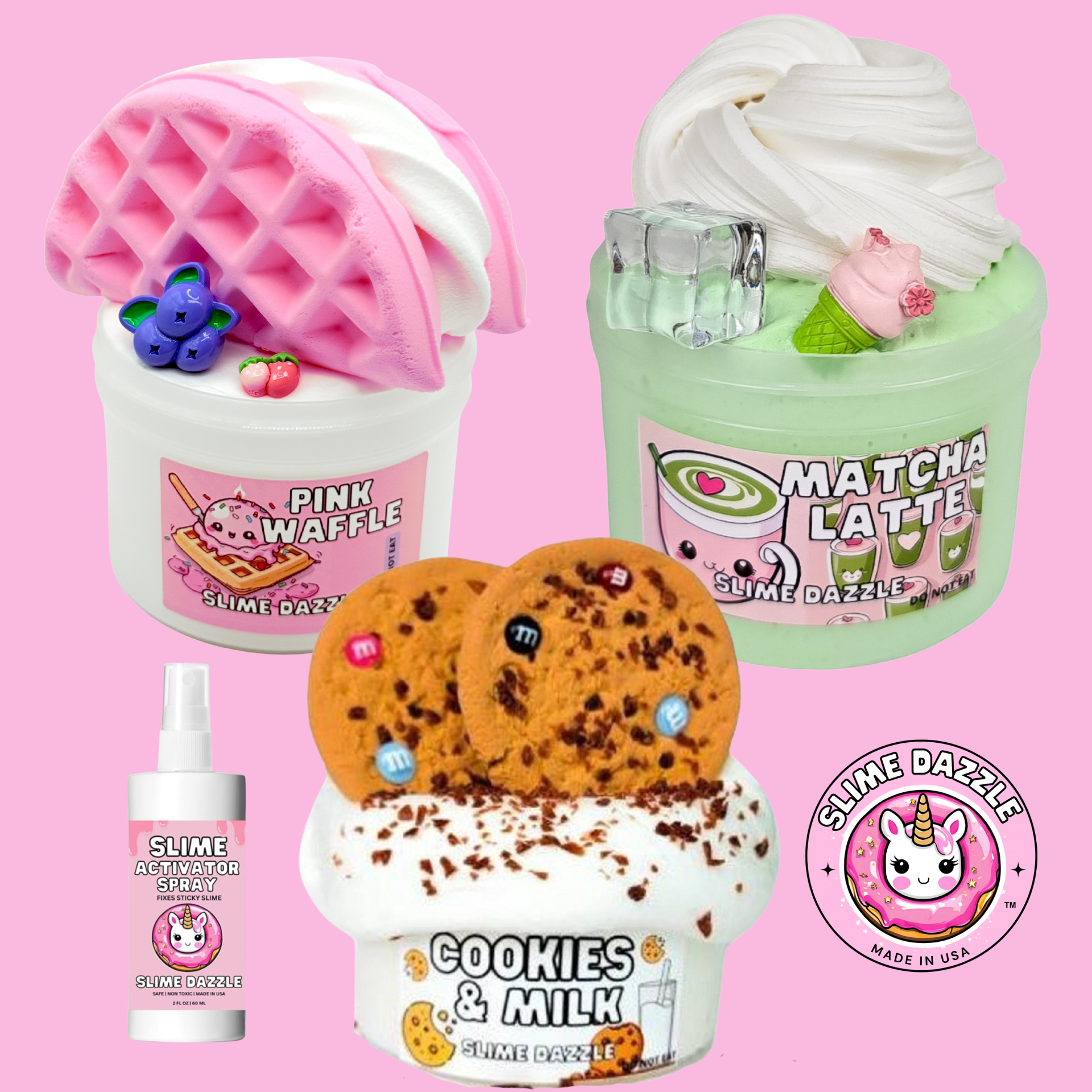 DIY Slime Bundle 3 pack  Beginner Friendly Slime Made in USA