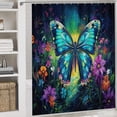 thumbnail image 5 of Wildflowers Butterfly Shower Curtain Sets with Rugs 4 Piece Rustic, 5 of 8