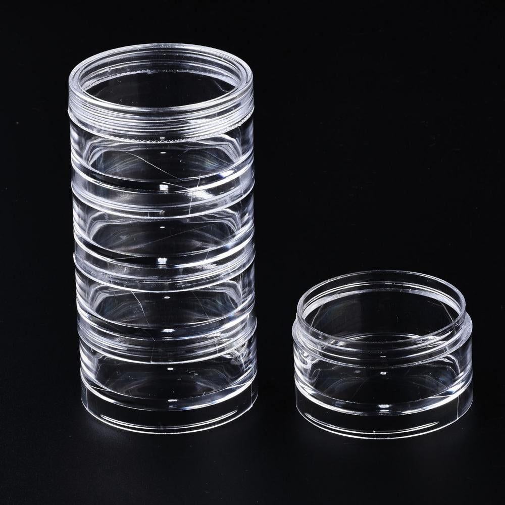 Polystyrene Bead Storage Containers with 5 Compartments Organizer Boxes for Jewelry Beads Small Accessoriescompartment: 4.4x1.9cm