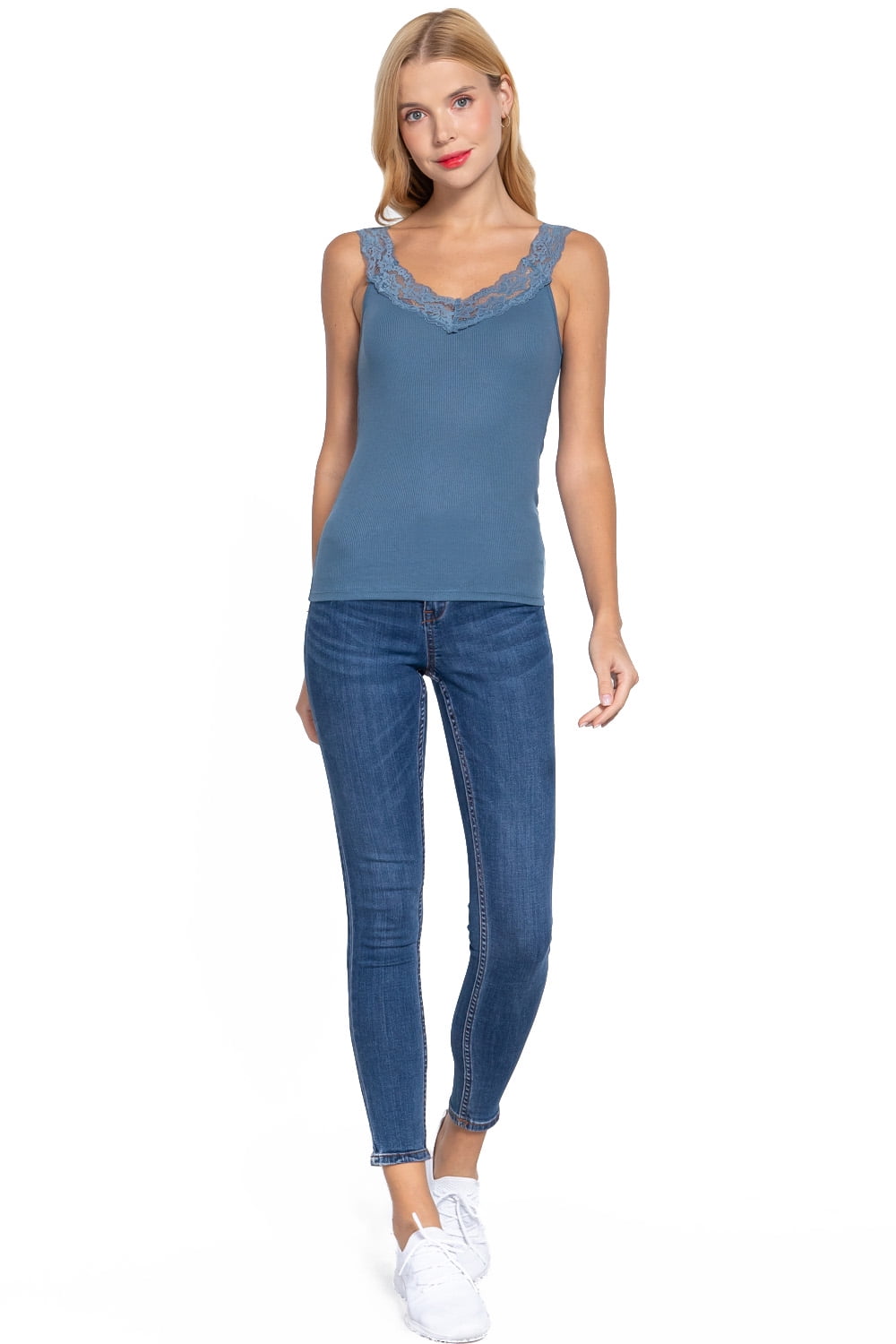 【新品】LE CIEL BLEU Lace Up Back Cami TOP Wantschun Womens Silk Satin Camisole V-Neck Lace Strap Cami