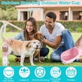 thumbnail image 4 of Bouteilles d'Eau pour Chien avec Contenant pour Nourriture 550 ml Distributeur Portable de Bouteille d'Eau pour Chien Étanche Bouteille de Marche pour Chien Bouteille Réutilisable pour Animal de Compagnie Bouteille de Boisson de Qualité Alimentaire Bol d'Eau de Voyage pour Chiens Animaux de Compagnie O, 4 of 6