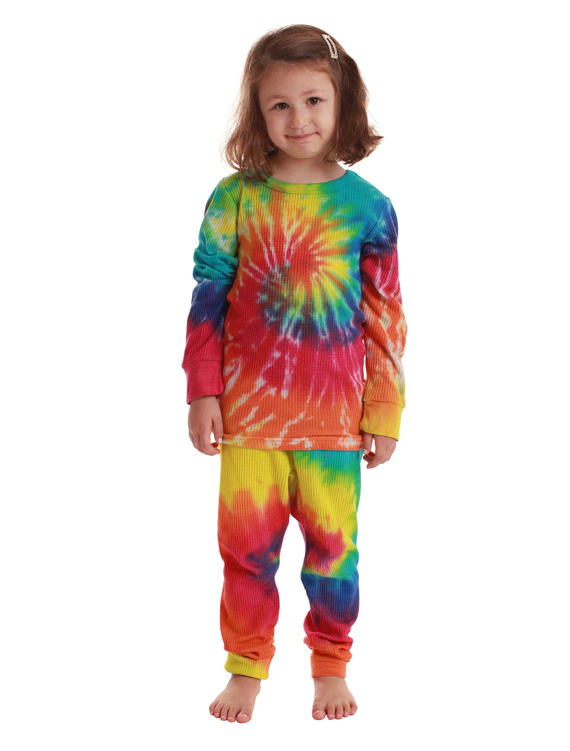 Just Love Family Thermal Sets Tie dye (Tie Dye Bold Bright Kids, Kids 2T)