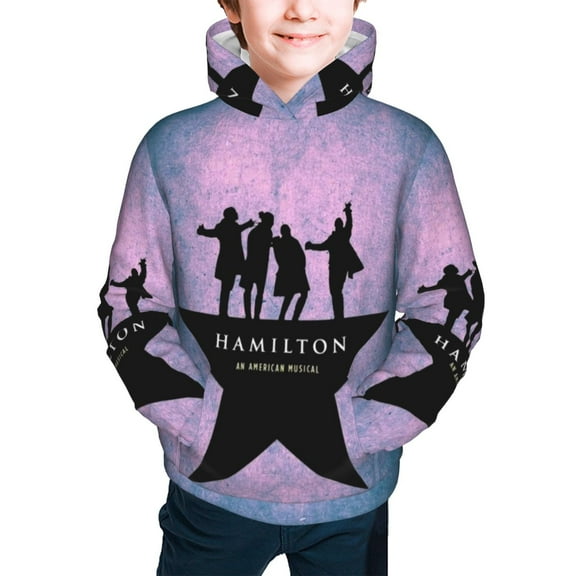 Hamilton The Musical Youth Hoodie Graphic Colorful Cool Kids Hooded Sweatshirts Kangaroo Pocket for Boys Girls Small