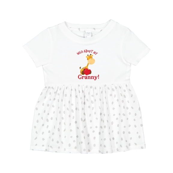 Inktastic Wild About My Granny Girls Baby Dress
