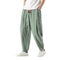 thumbnail image 1 of PEASKJP Men's Washed Out Short Elastic Relaxed Fit Summer Casual Cotton Work Shorts,Green L, 1 of 5