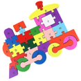 thumbnail image 3 of 1pc Funny 26-Letter Puzzle Cartoon Enlightenment Puzzle Toy Creative Wooden Puzzle Block Toys P, 3 of 3
