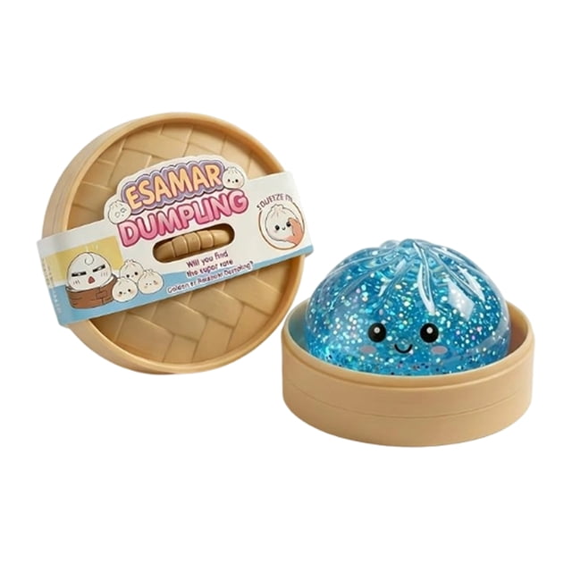 Jouet Squishy en Forme de Dumpling à Paillettes, Doux à Remontée Lente à Presser