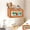 Tan, variant on Ikoopy Kitchen Utensil Holder with 3 Compartments Wood Storage Organizer Box Vintage Cutlery Flatware Utensil Caddy Countertop for Silverware Fork Spoon Spatula